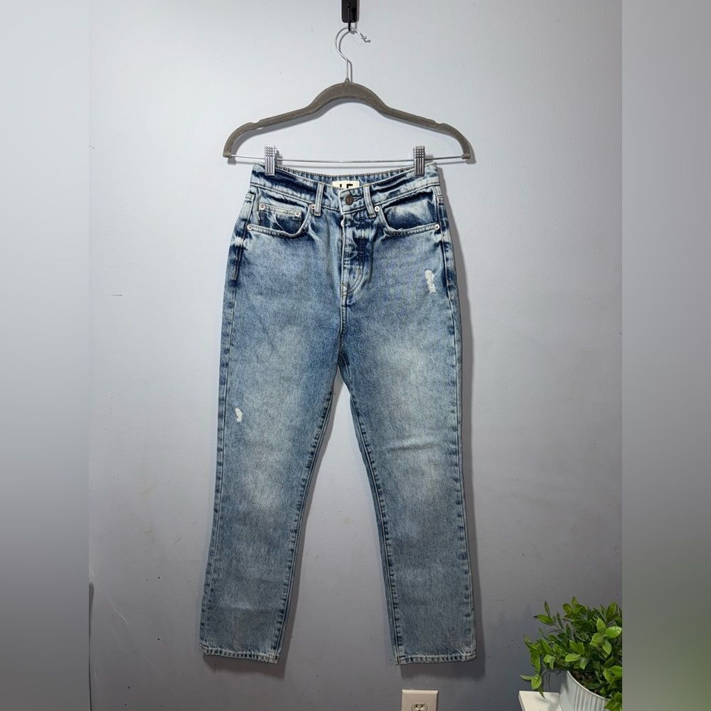 Lovers + Friends Reece High Rise Slim Straight Blue Jeans Women's Size 25 EUC